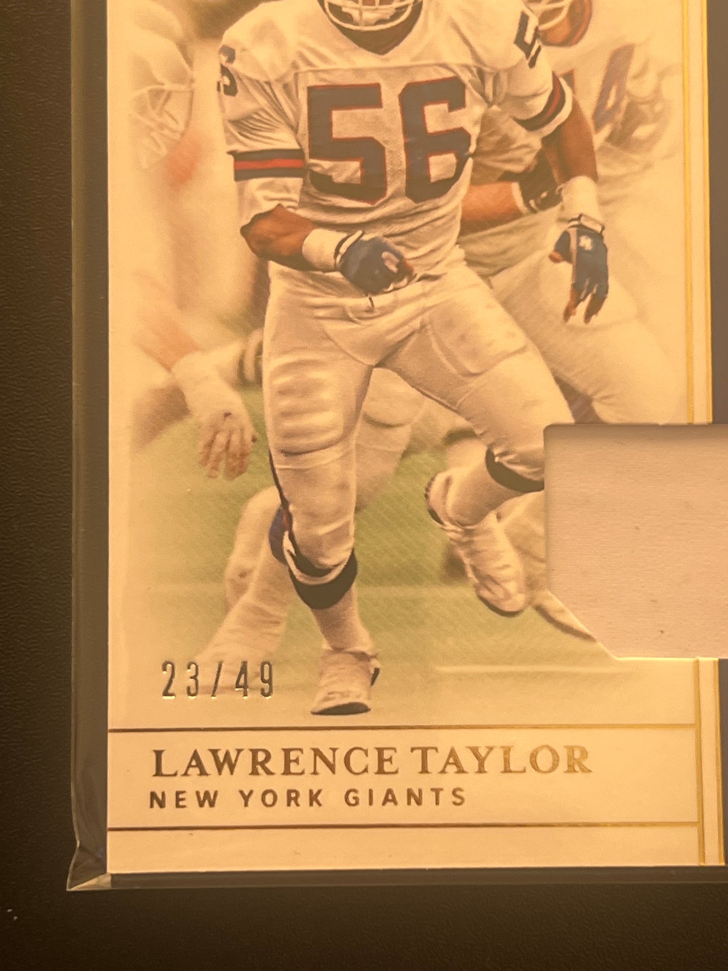 2019 Panini Nat. Treas. LAWRENCE TAYLOR - Patch - 23/49 - #CM-73