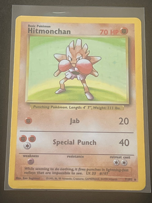 1999 Pokemon Card Game HITMONCHAN - Holo - #7