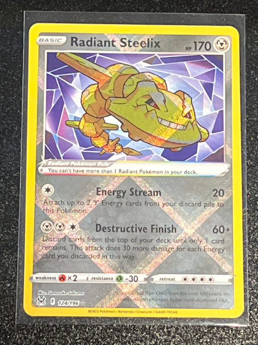 2022 Pokemon Radiant Steelix - Radiant Rare - #124