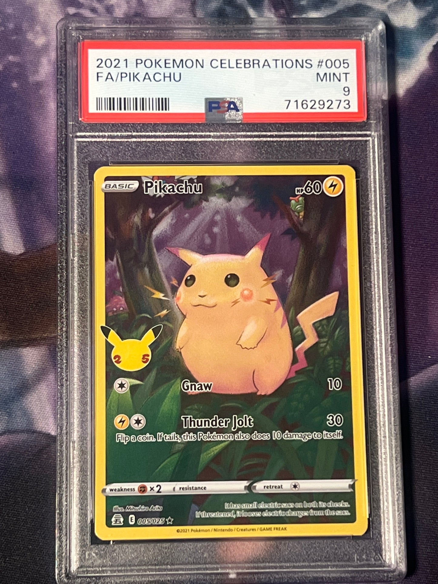 2021 Pokemon - PIkachu - Celebrations - Graded PSA 9 - #005