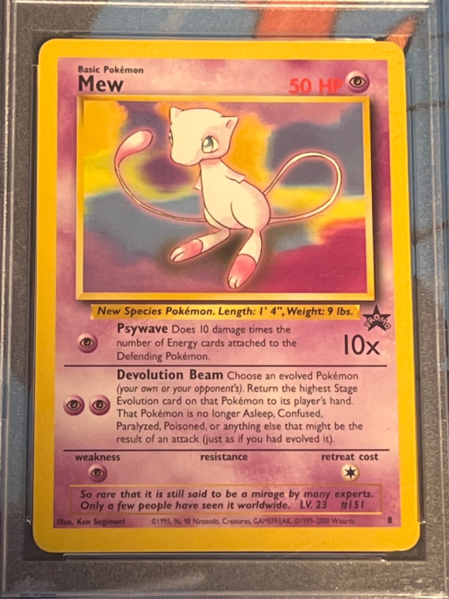 2000 Pokemon Mew - Black Star Promo - Pokemon League - Graded PSA 10