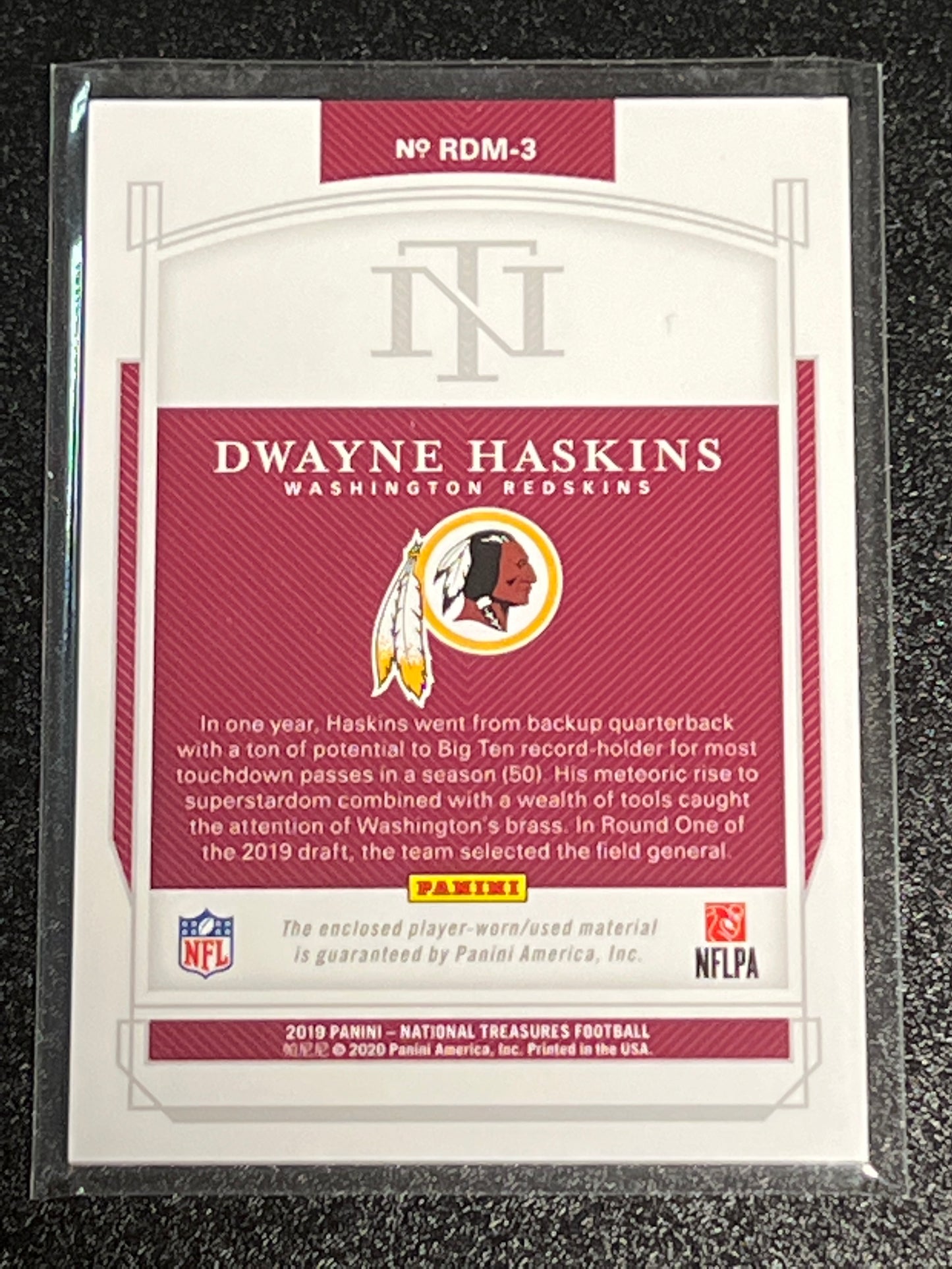 2019 Panini Nat. Treas. DWAYNE HASKINS - Patch Card - 80/99 -  #RDM-3