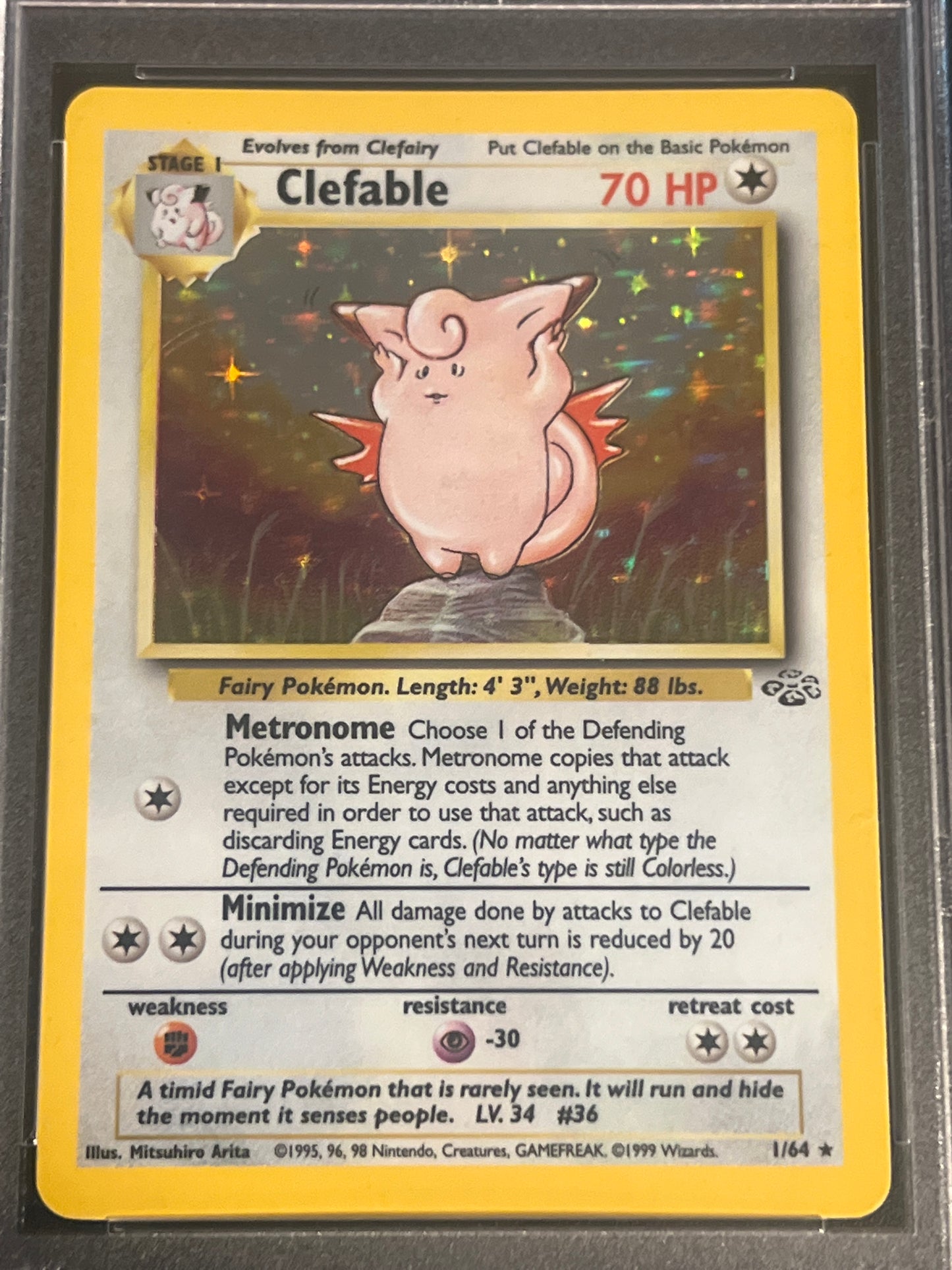 1999 Pokemon Jungle CLEFABLE - Holo - PSA 7 #1