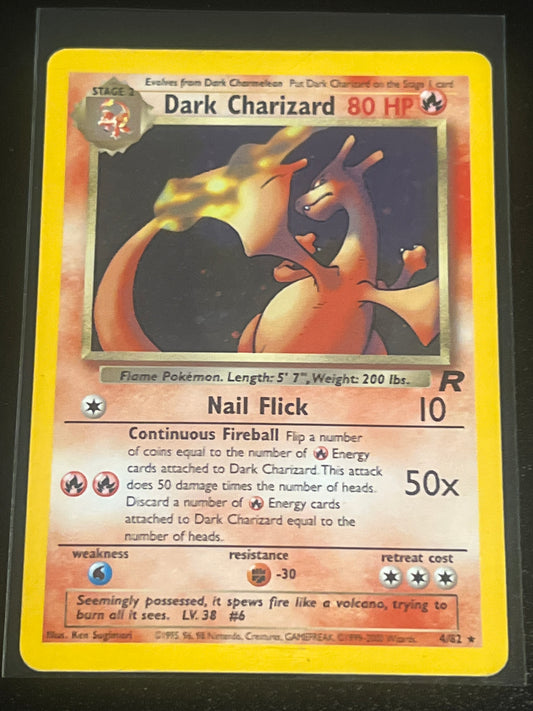 1999-2000 Pokemon DARK CHARIZARD - Holo - Team Rocket - #4