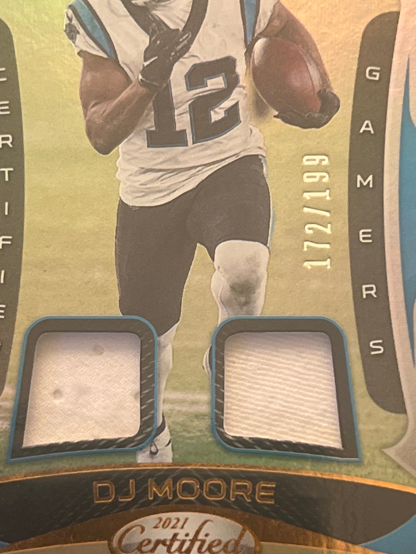 2021 Panini Certified DJ MOORE 172/199 Patch Card #3