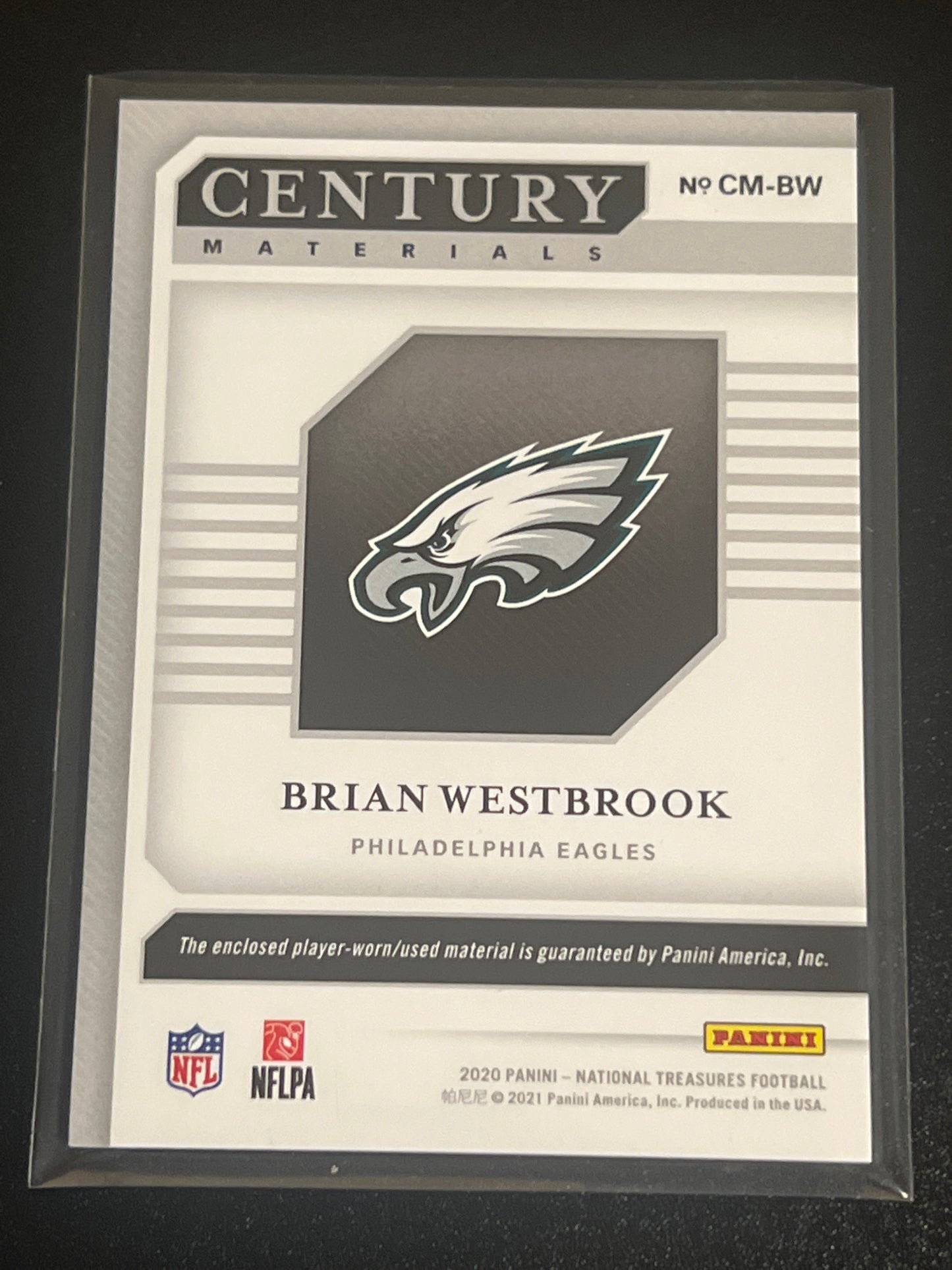 2020 Panini Nat. Treas. BRIAN WESTBROOK - Patch Card 02/99 #CM-BW