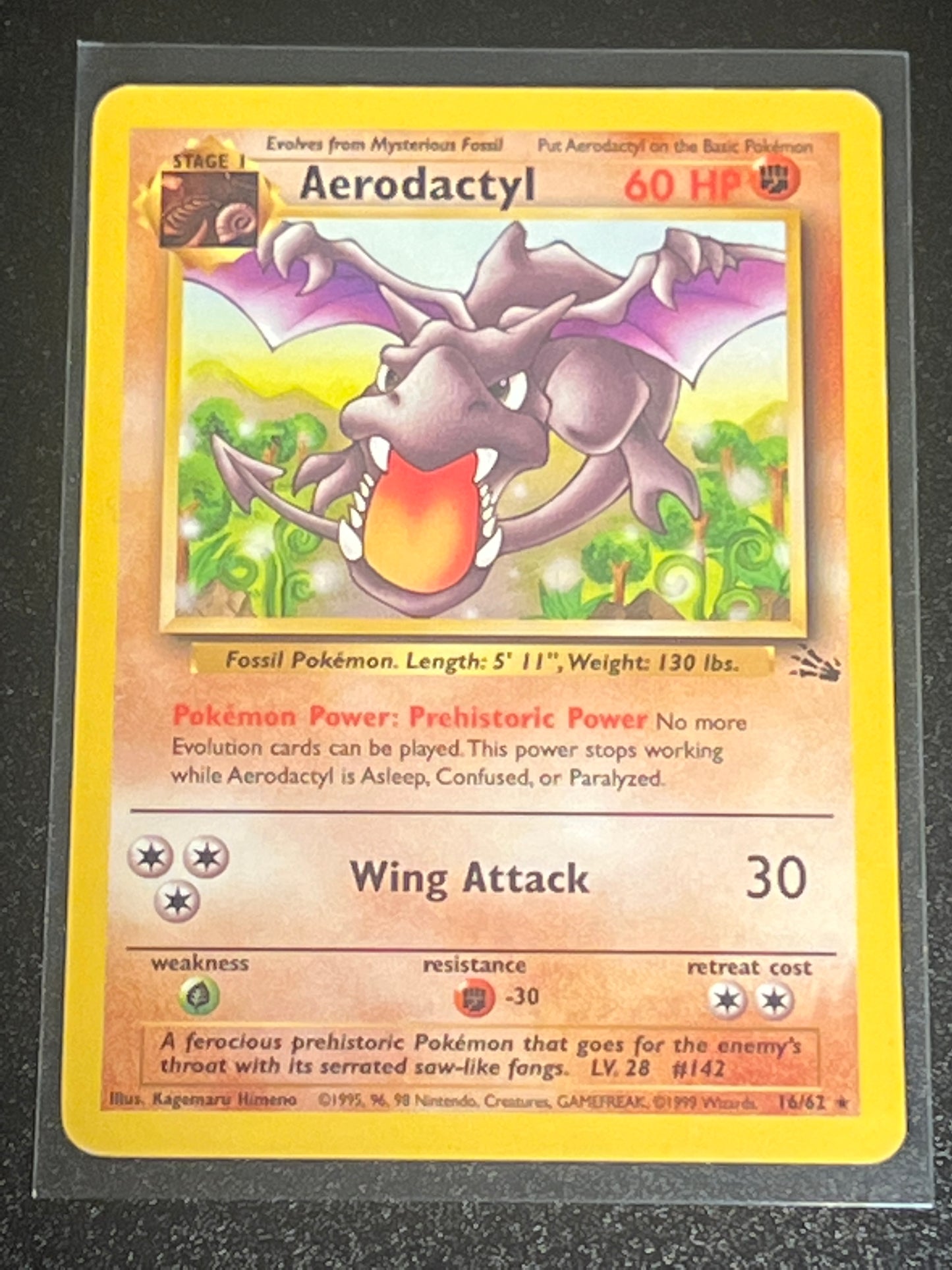 1999 Pokemon AERODACTYL - Non Holo - #16