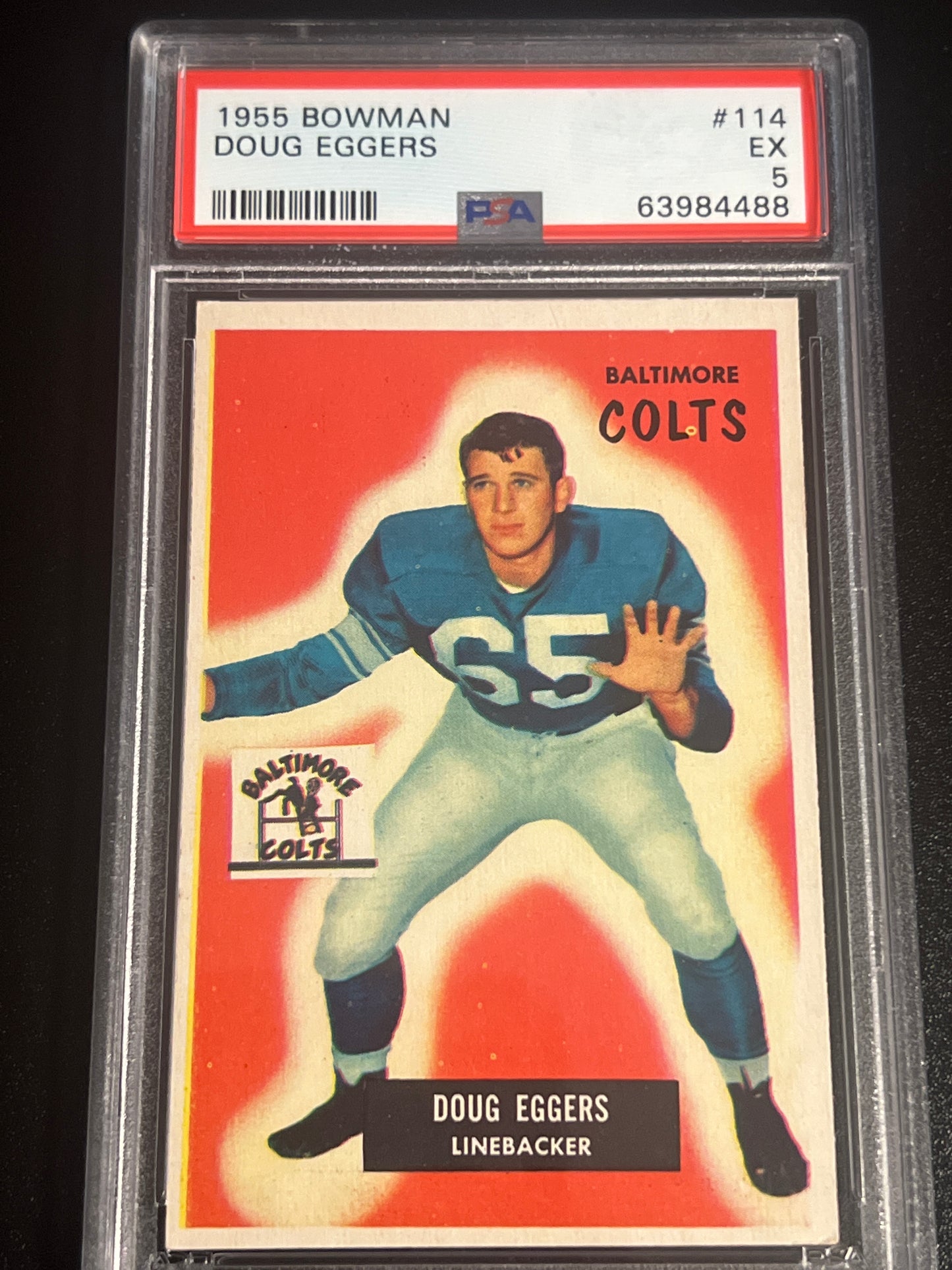 1955 Bowman DOUG EGGERS - PSA 5 #114