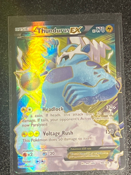 2015 Pokemon THUNDURUS EX - Holo - #98