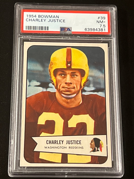 1954 Bowman CHARLEY JUSTICE - PSA 7.5 #39