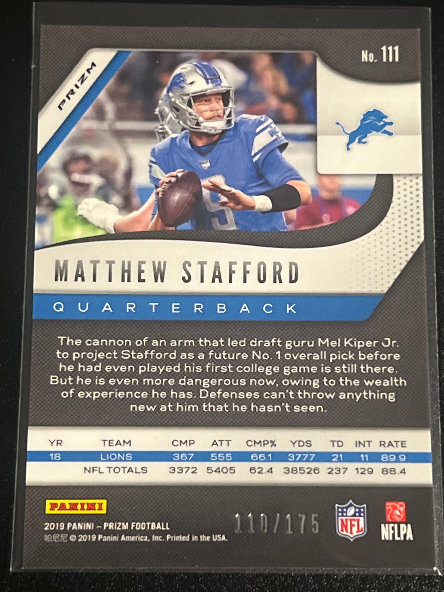 2019 Panini Prizm MATHER STAFFORD - 110/175 - #111