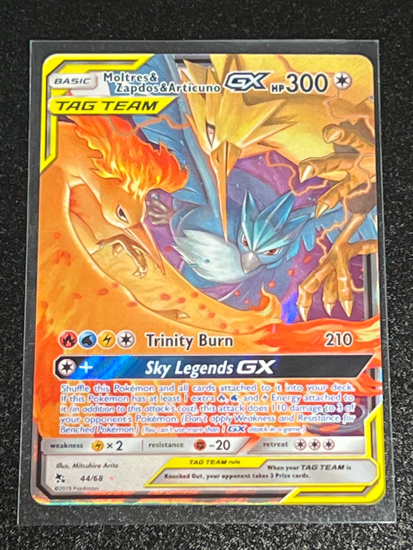 2019 Pokemon MOLTRES & ZAPDOS & ARTICUNO GX -  Holo - #44