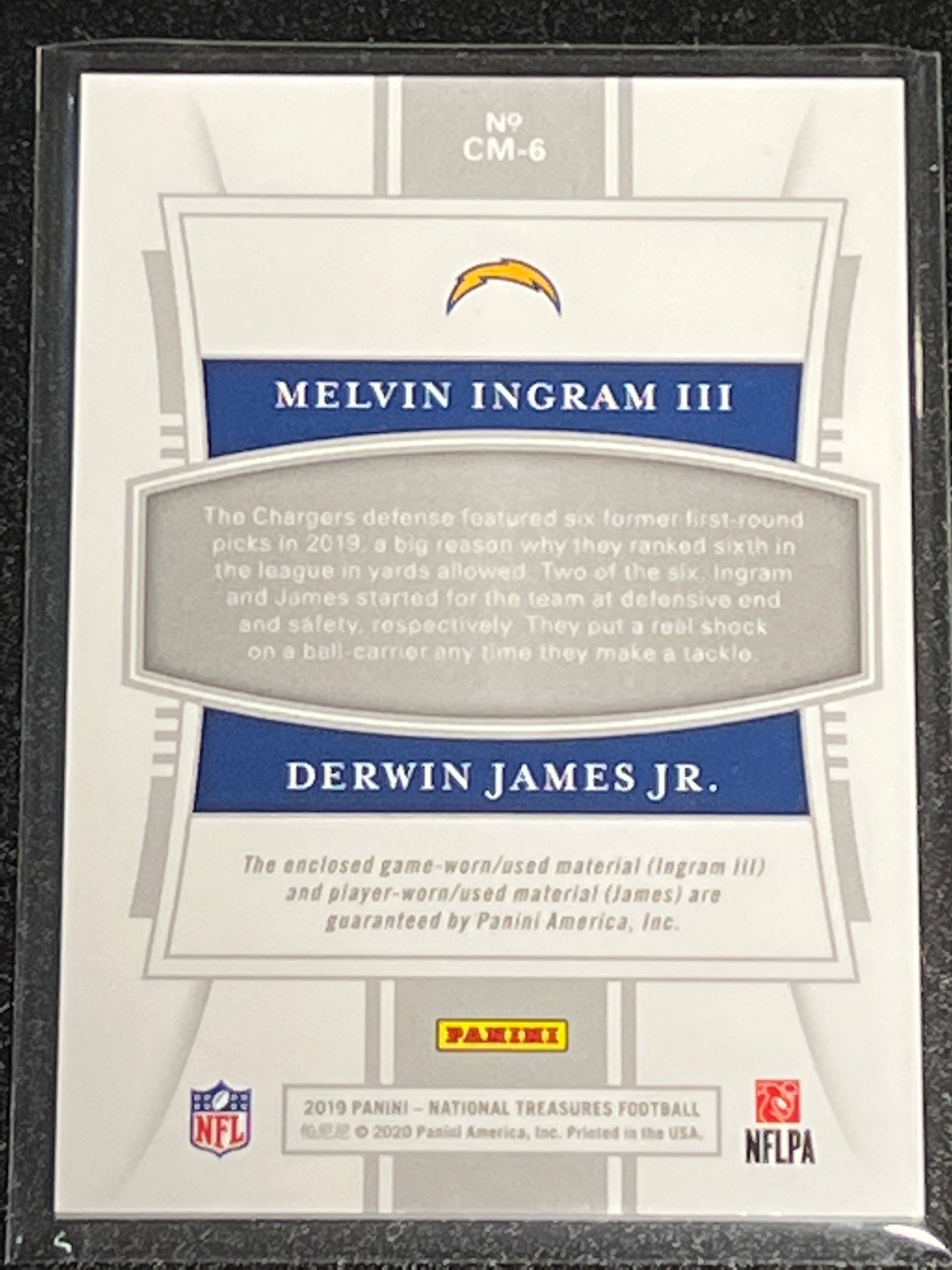 2019 Panini Nat. Treas. MELVIN INGRAM III / DERWIN JAMES JR - Patch Card - 33/99 - #CM-6