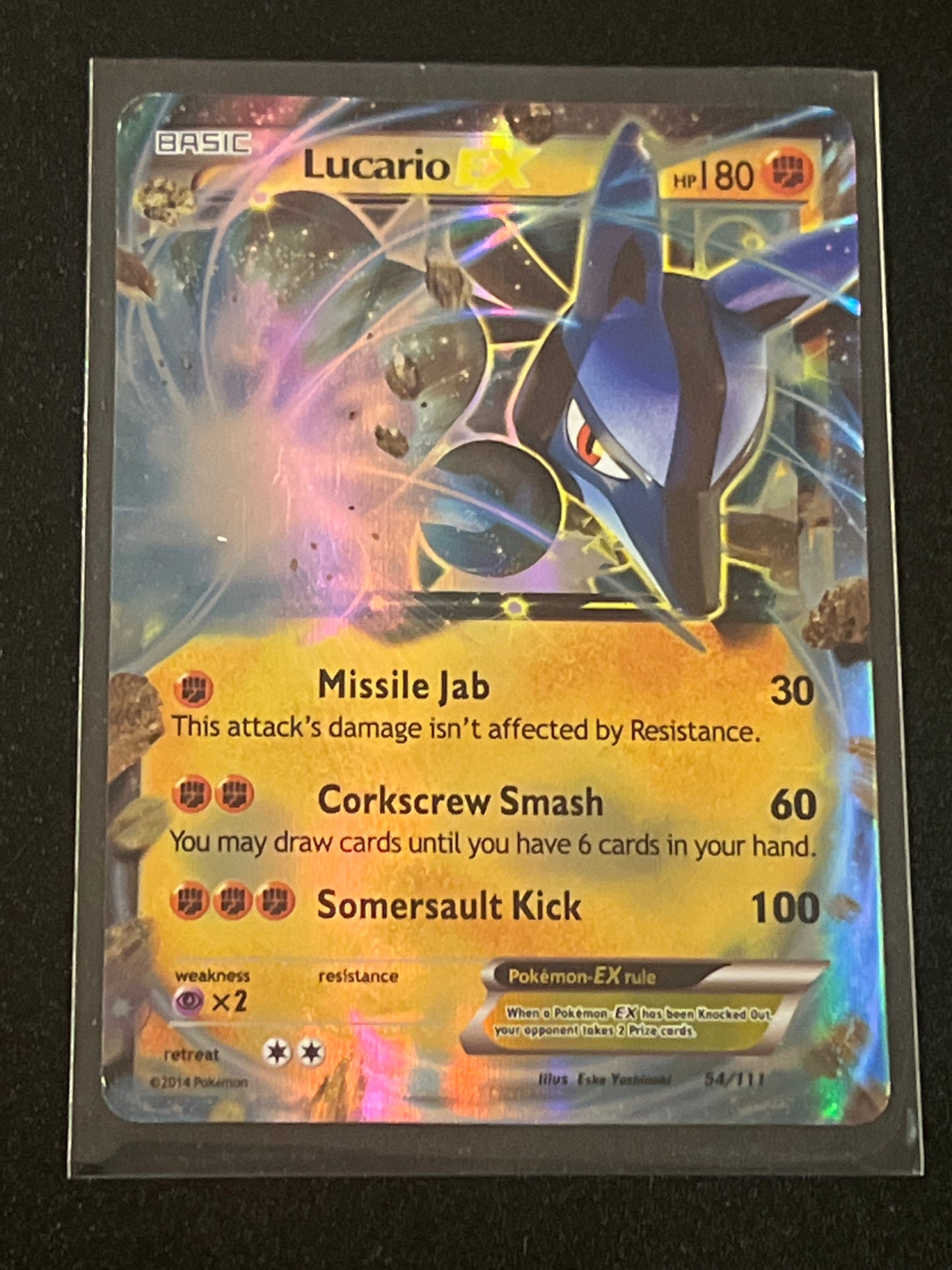 2014 Pokemon LUCARIO EX - Holo - #54