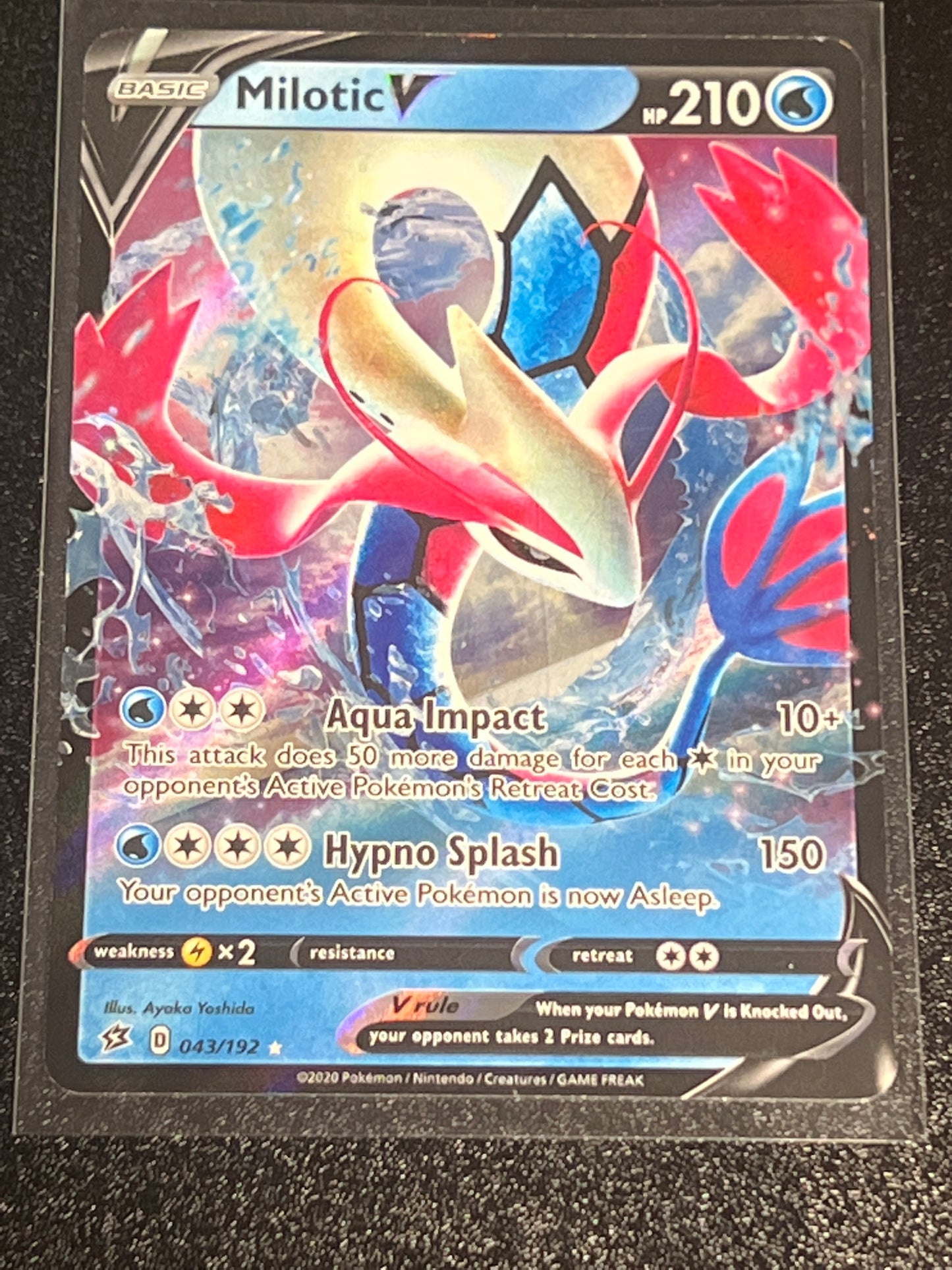 2020 Pokemon MILOTIC V - Holo - #43