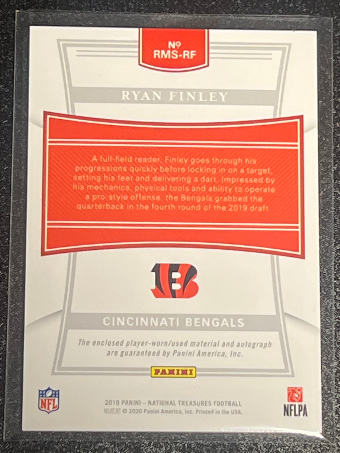 2019 Panini Nat. Treas. RYAN FINLEY - Patch - AUTO - 94/99 - #RMS-RF