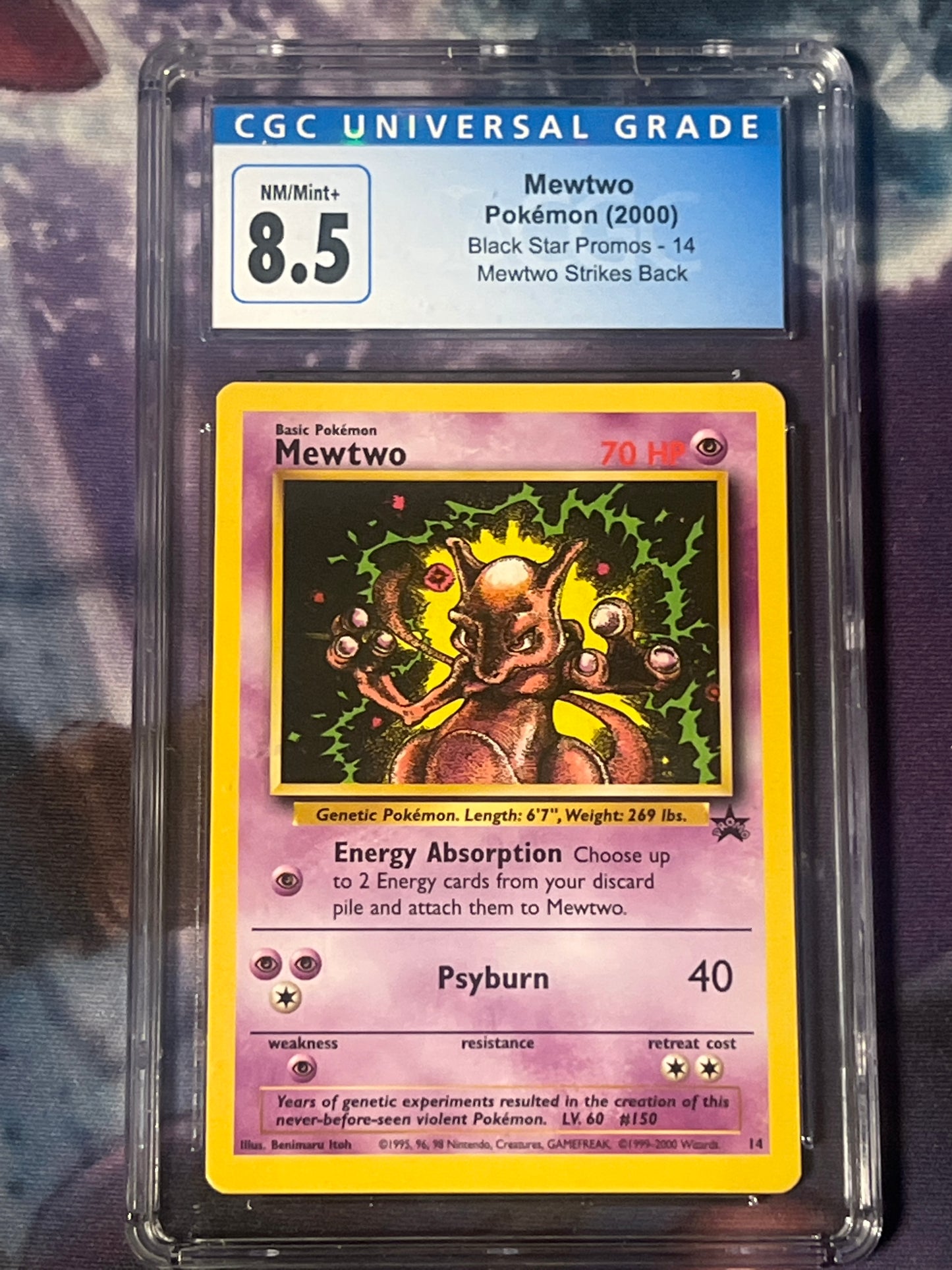 2000 Pokemon - Mewtwo - Black Star Promo - Graded CGC 8.5 - #14