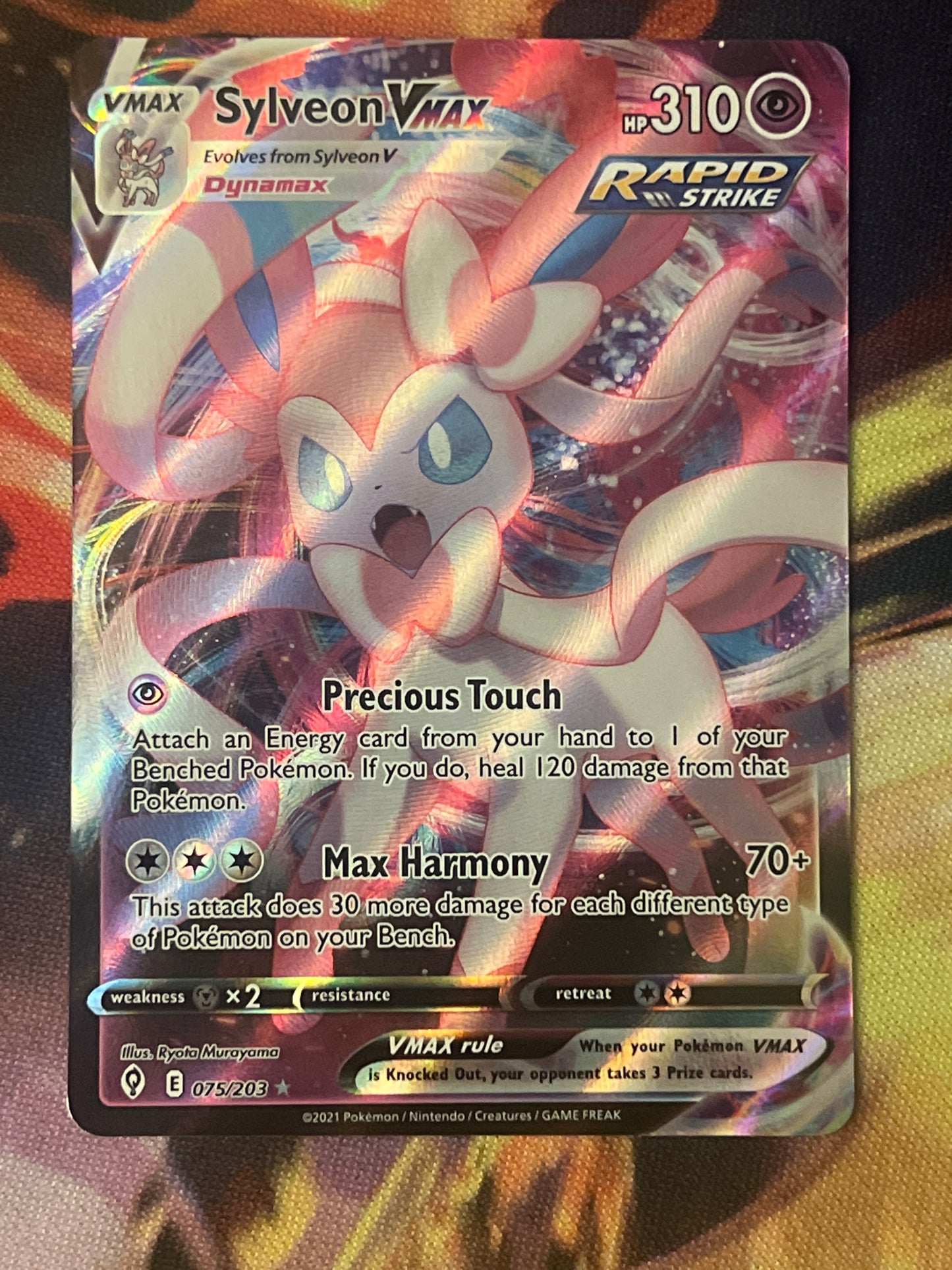 2021 Pokemon Sylveon Vmax - Ultra Rare -  Holo - #75