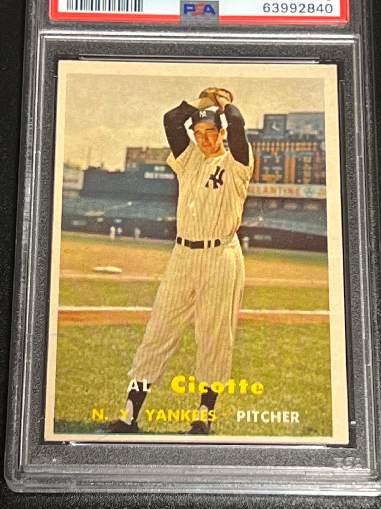 1957 Topps AL CICOTTE - RC - #398 - PSA 6