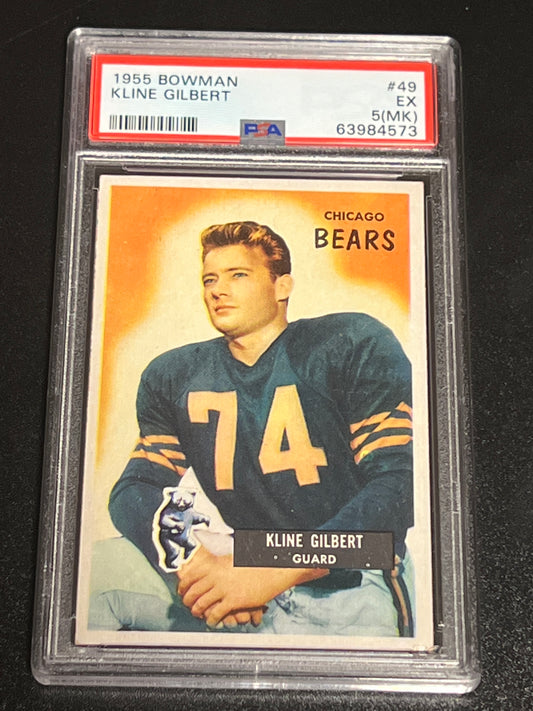 1955 Bowman KLINE GILBERT - #49 - PSA 5 (MK)