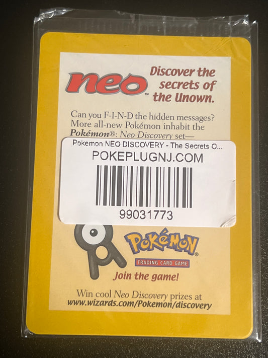 Pokemon NEO DISCOVERY - The Secrets Of The "Unown" Promo Card Sealed