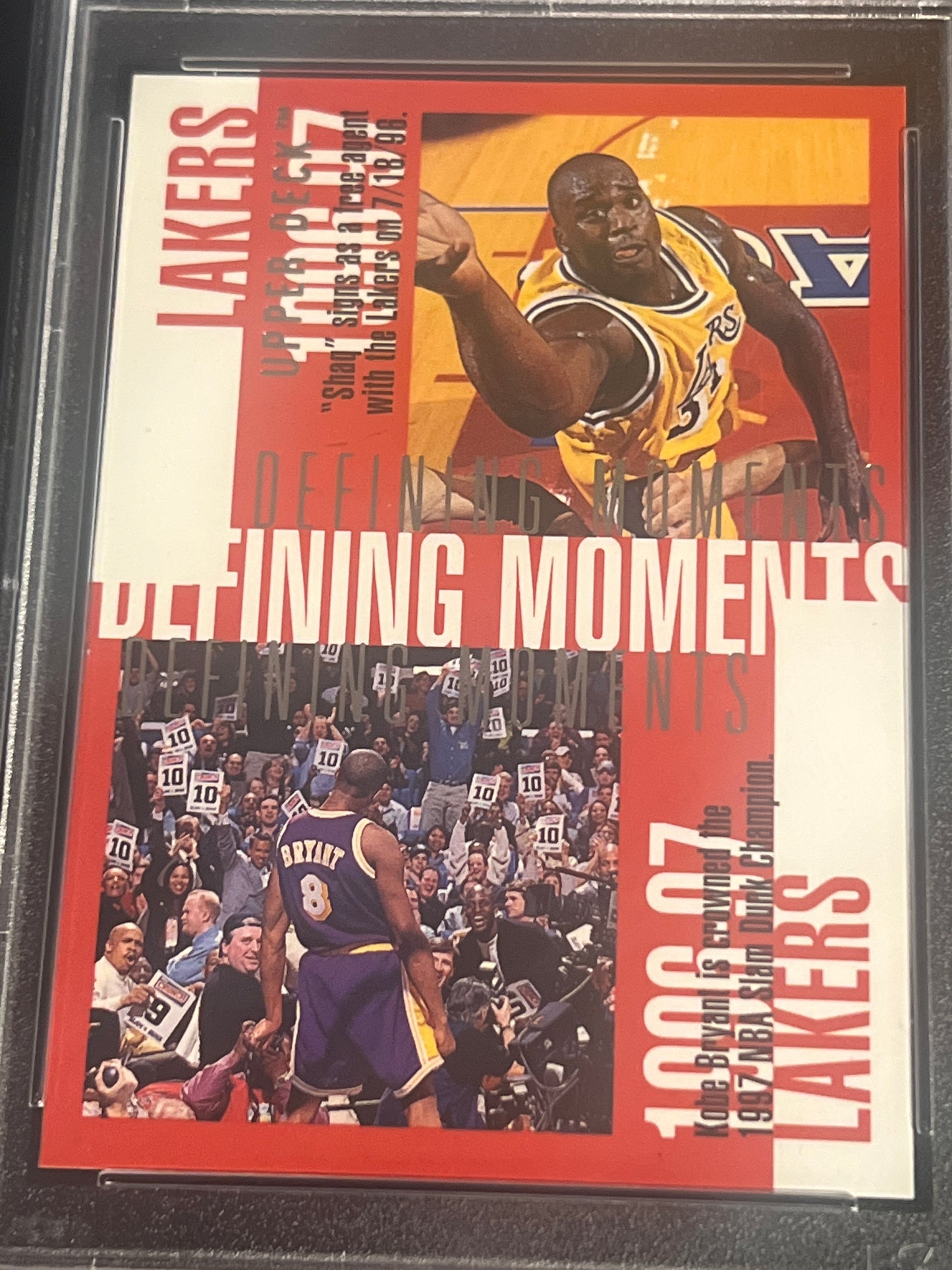 1997 Upper Deck L.A. LAKERS O'NEAL/BRYANT/JONE/EXEL - PSA 9