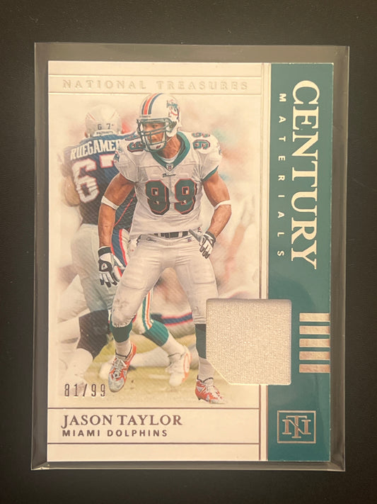 2019 Panini Nat. Treas. JASON TAYLOR - Patch Card - 81/99 - #CM-64