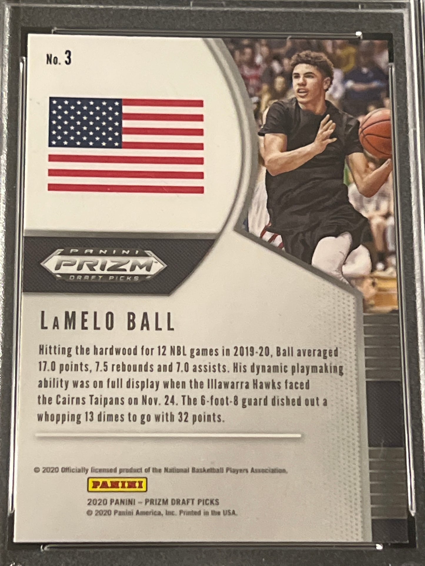 2020 Panini Prizm - LAMELO BALL - RC- #3 - PSA 10