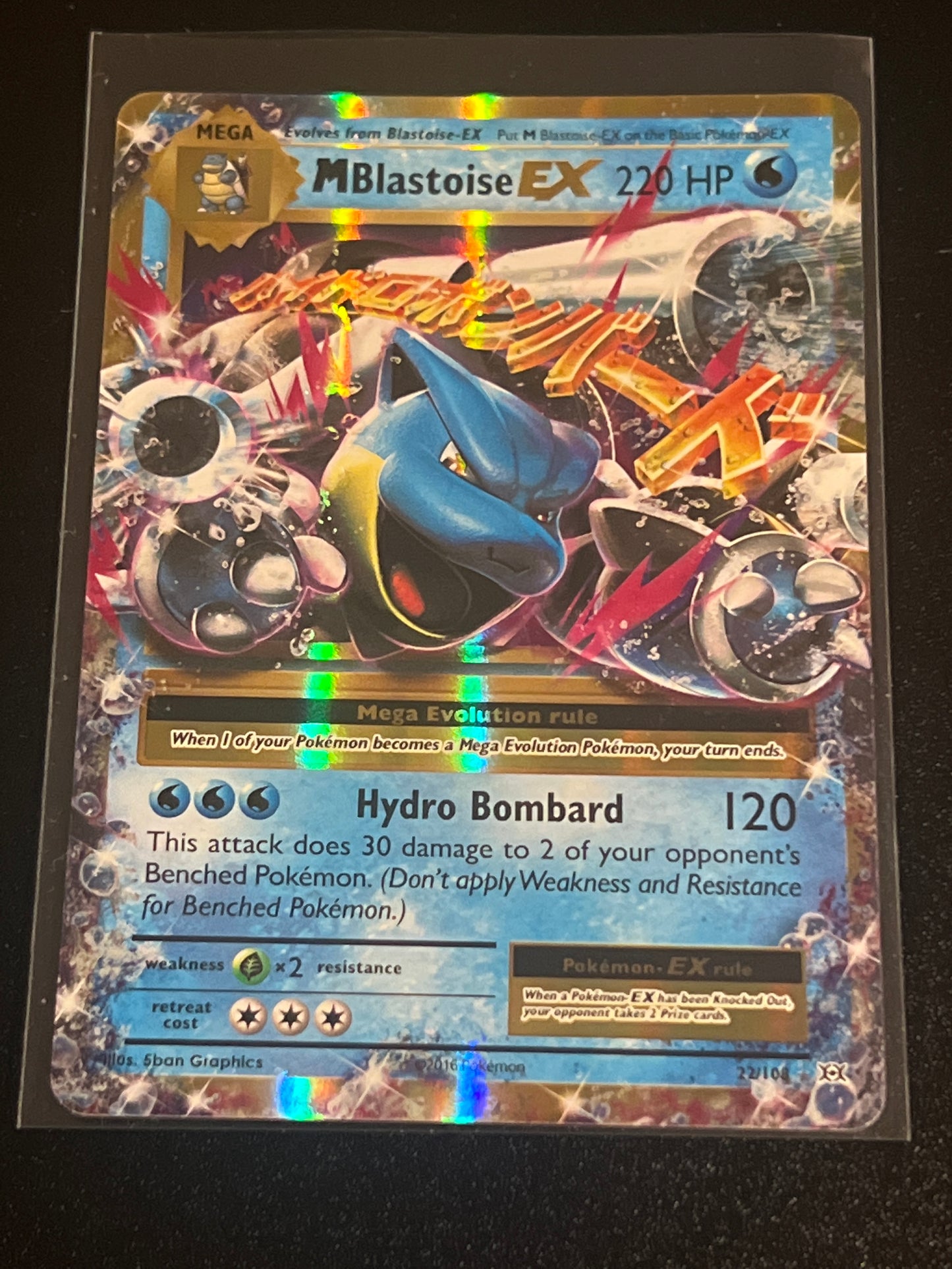 2016 Pokemon M BLASTOISE EX - Holo - #22