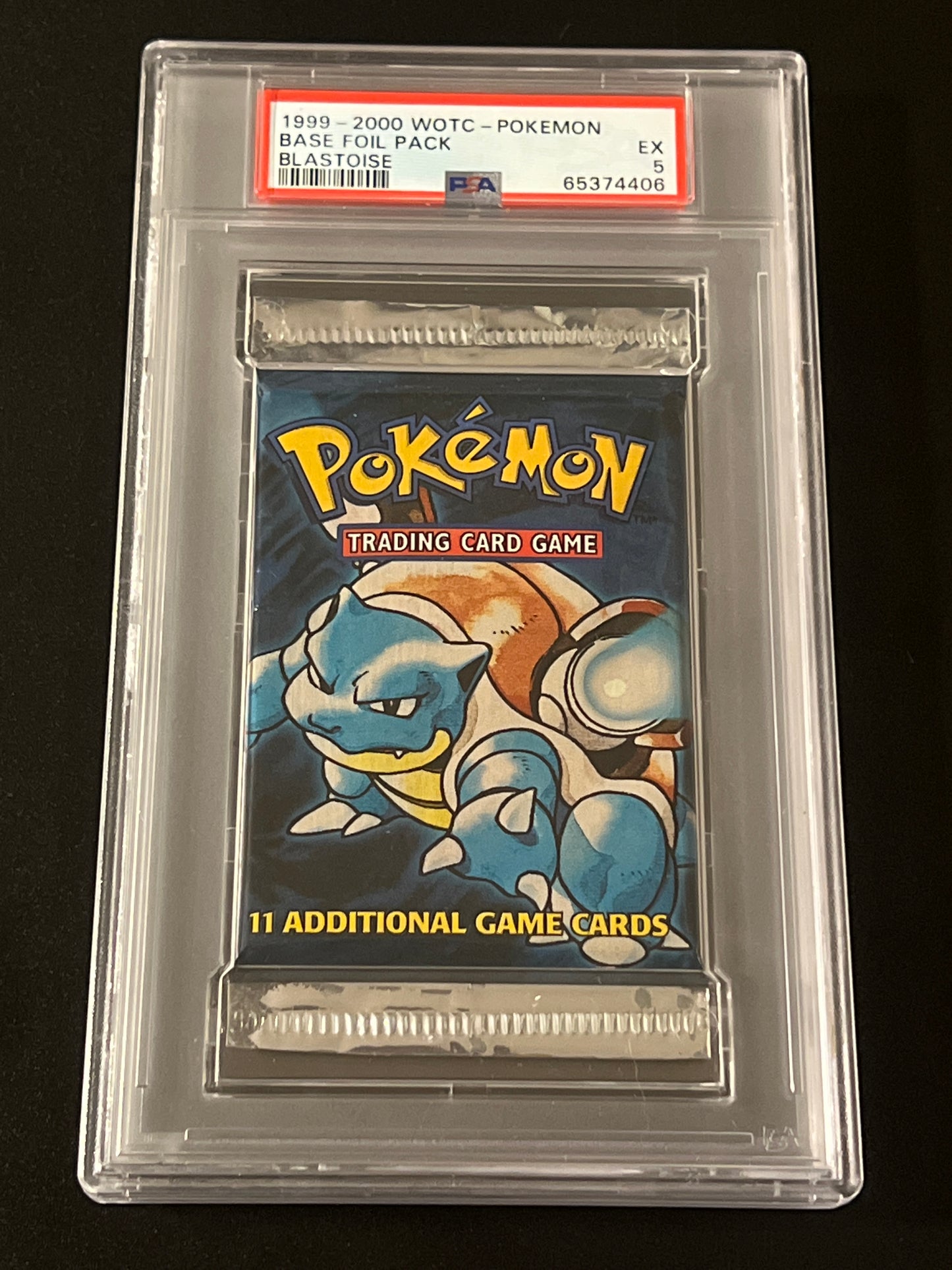 1999-2000 WOTC - POKEMON BASE FOIL PACK - Blastoise - PSA 5