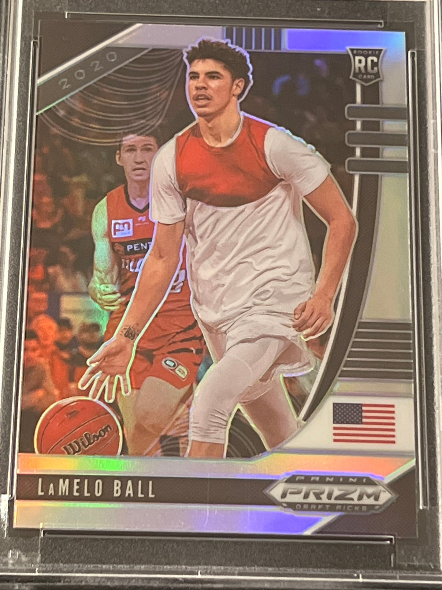 2020 Panini Prizm - LAMELO BALL - RC- #43 - Silver - PSA 10