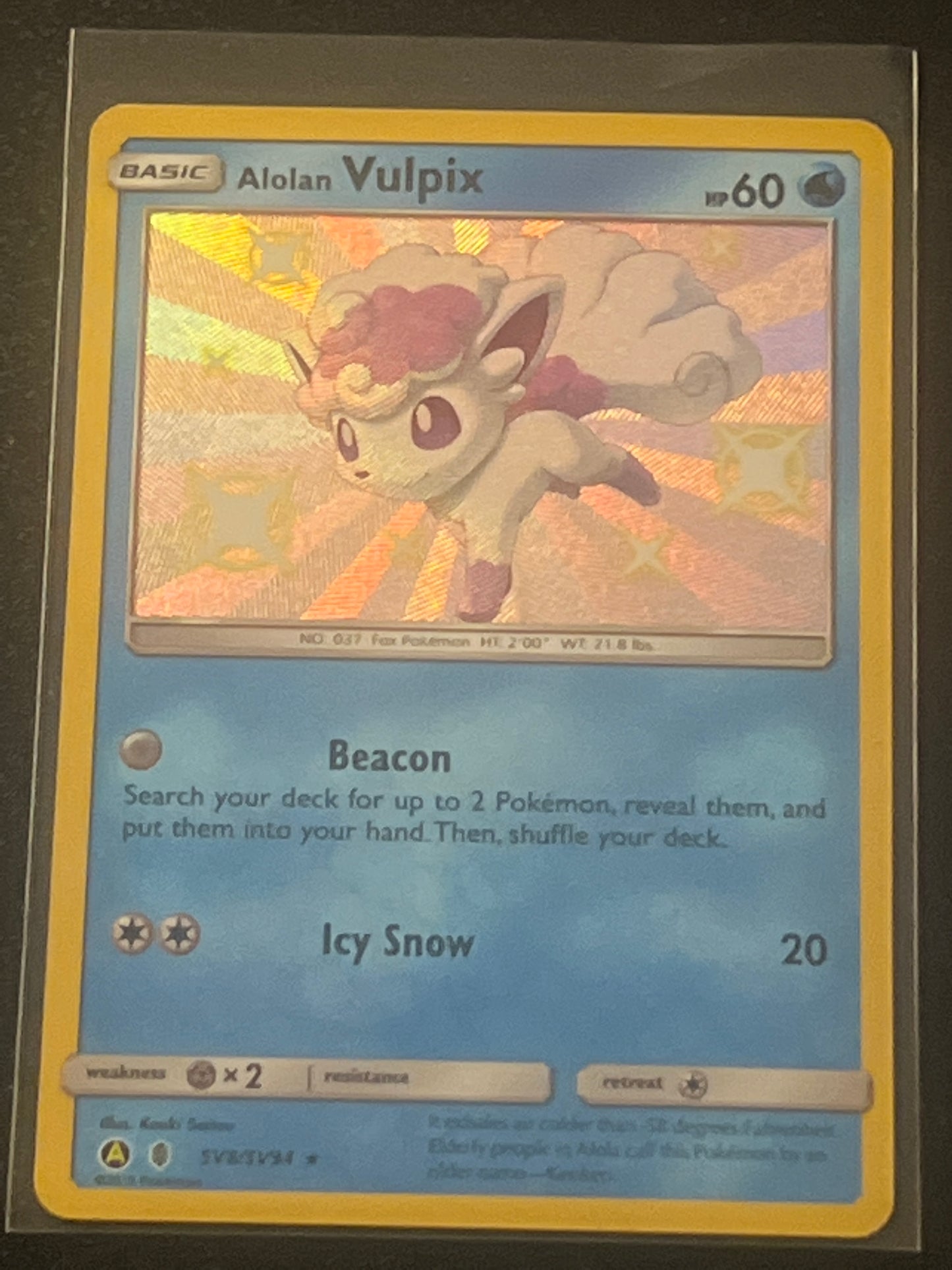 2019 Pokemon ALOLAN VULPIX - Holo - #SV8