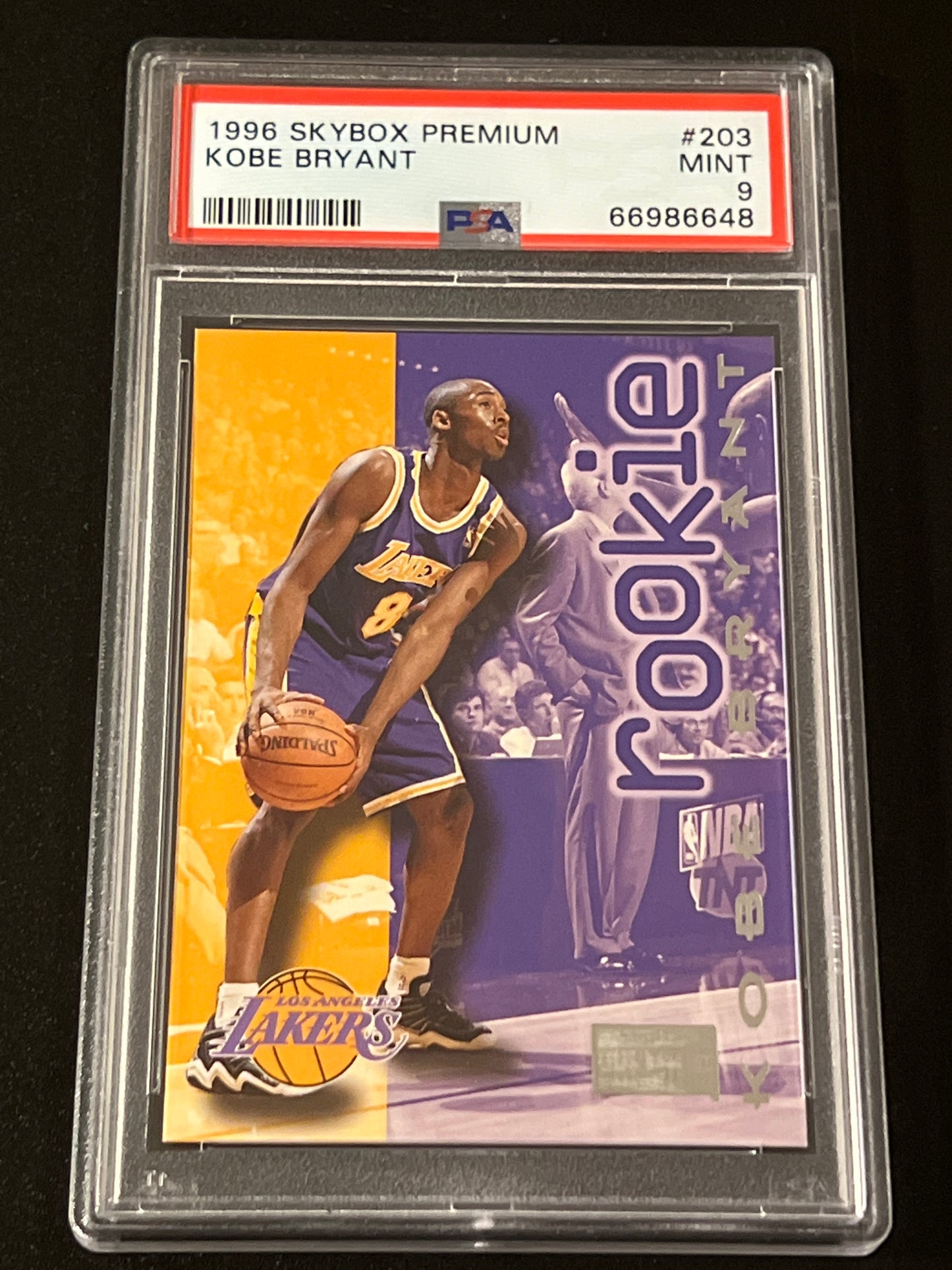 1996 Skybox Premium - KOBE BRYANT - RC - #203 - PSA 9