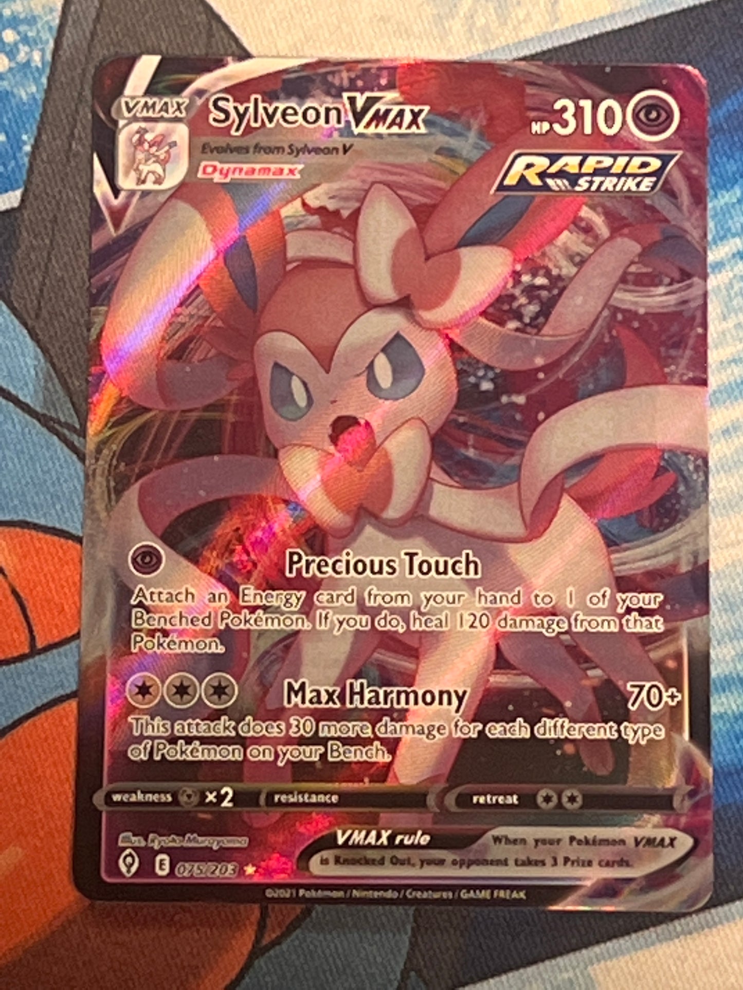 2021 Pokemon Sylveon Vmax - Ultra Rare -  Holo - #75