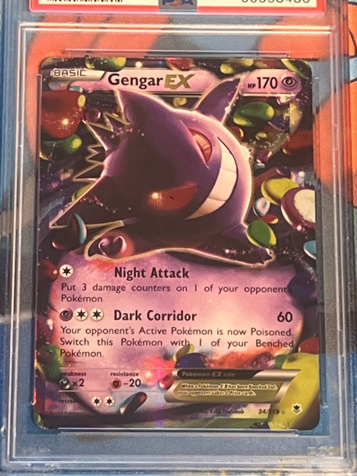 2014 Pokemon Gengar EX - Ultra Rare - Graded PSA 6 - #34