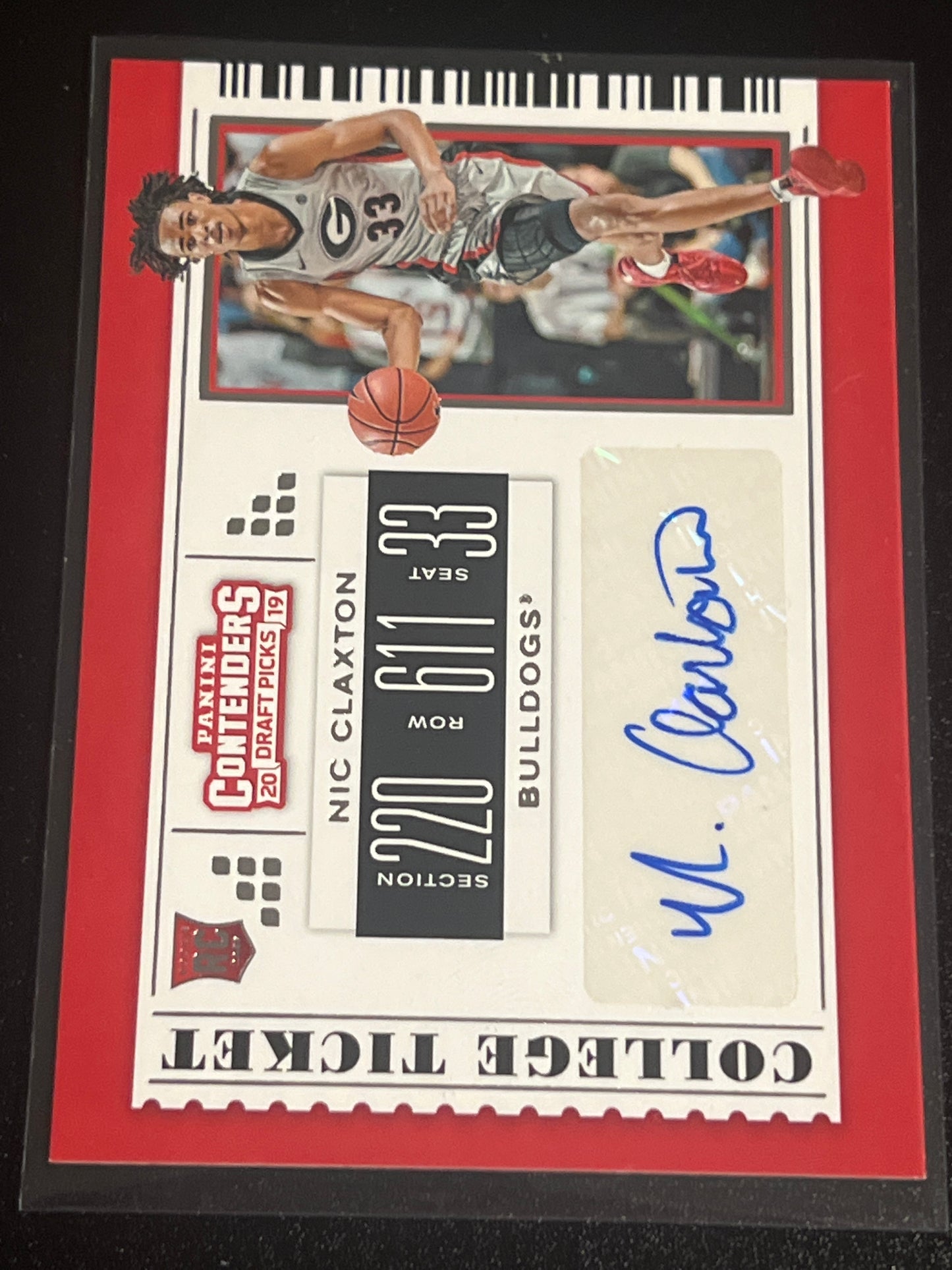 2019-20 Panini Contenders Draft Picks NIC CLAXTON - RC - Auto #125