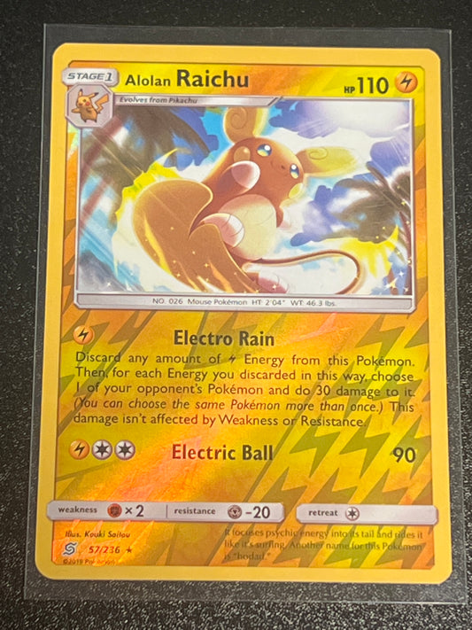 2019 Pokemon RAICHU - Reverse Holo - #57