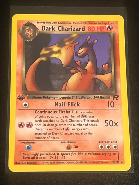 1999-2000 Pokemon DARK CHARIZARD - FIRST EDITION - Non Holo - Team Rocket - #4