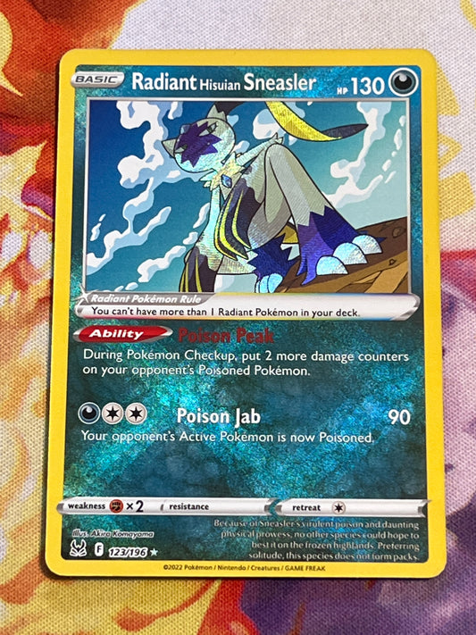 2022 Pokemon Radiant Hisuian Sneasler - Radiant Rare - #123