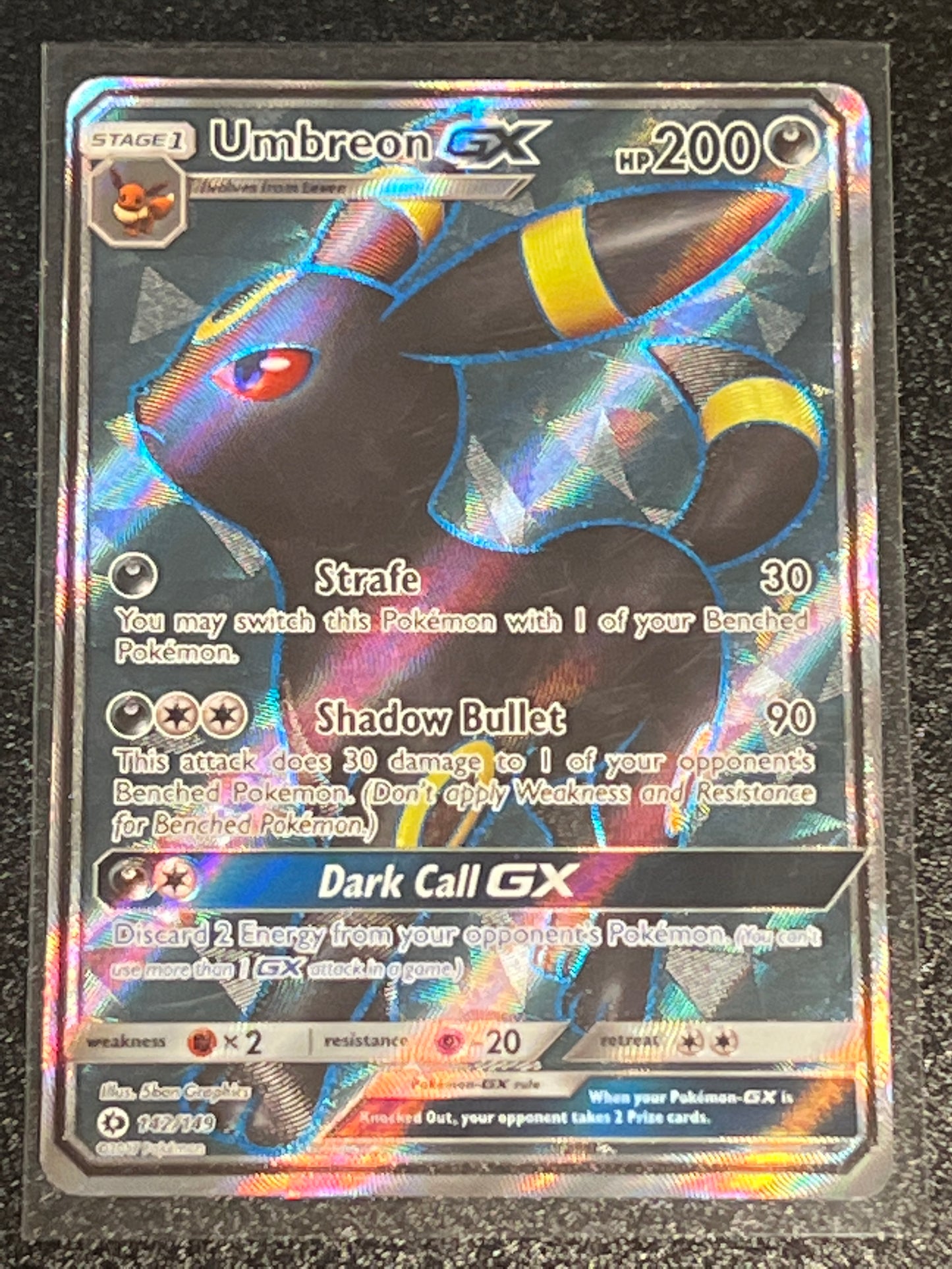 2019 Pokemon UMBREON GX - Holo - #142