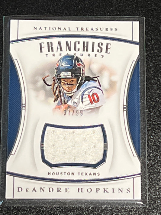 2019 Panini Nat. Treas.  DEANDRE HOPKINS - Patch Card - 37/99 - #FT-6