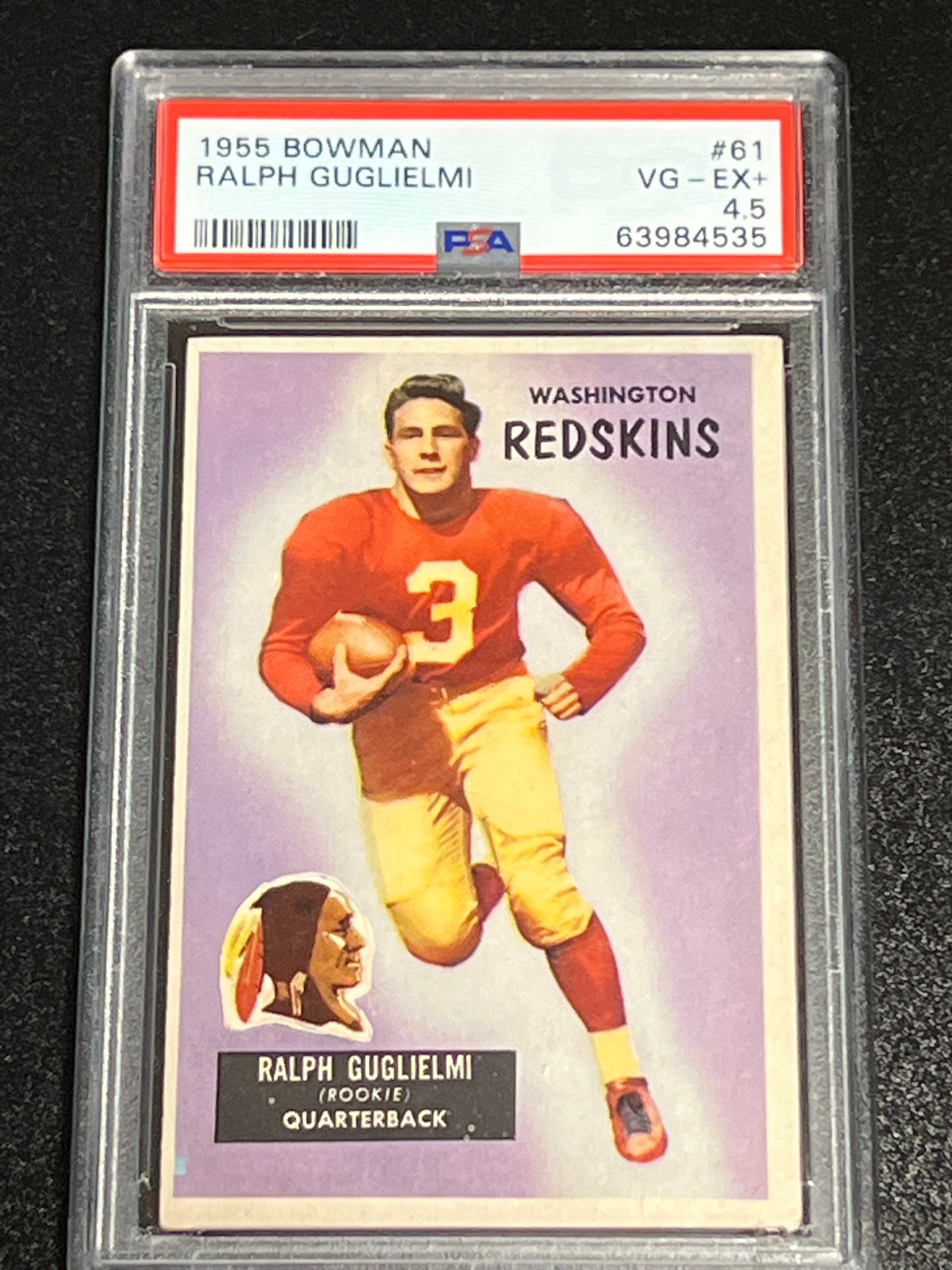 1955 Bowman RALPH GUGLIELMI  - RC - #61 - PSA 4.5