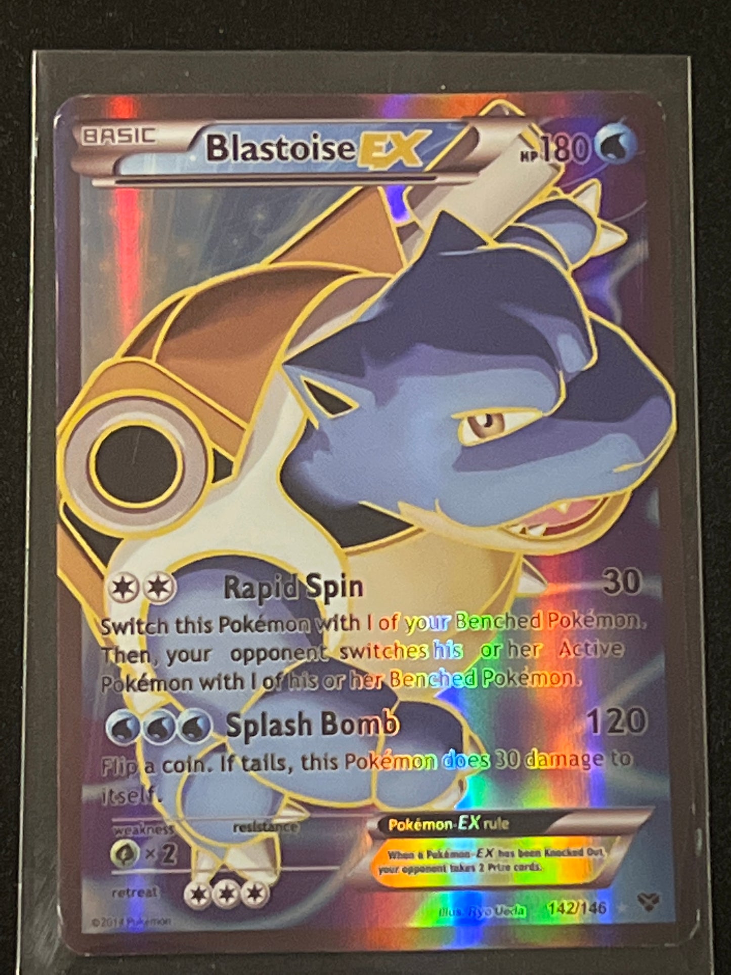 2014 Pokemon BLASTOISE EX - Holo - #142