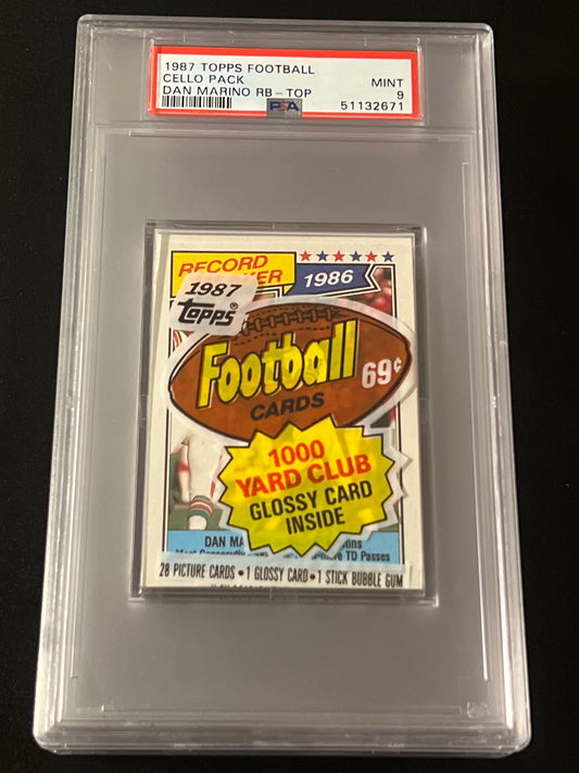 1987 Topps Football Cello Pack - DAN MARINO RB- TOP - PSA 9