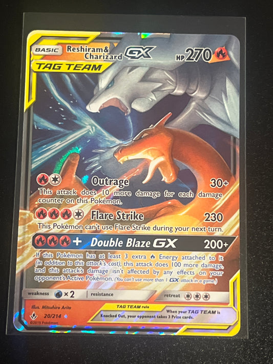 2019 Pokemon RESHIRAM & CHARIZARD GX - Holo - #20