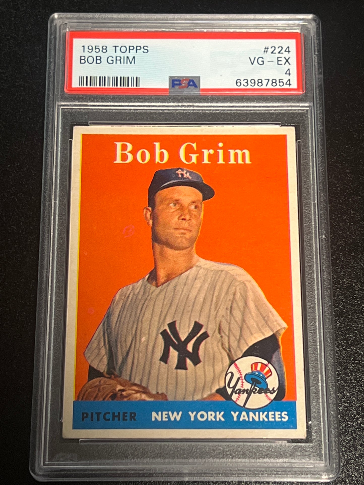 1958 Topps BOB GRIM - PSA 4