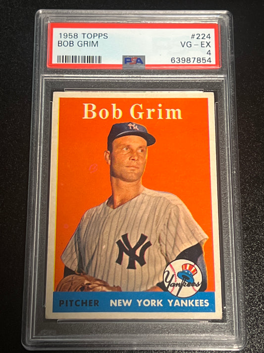 1958 Topps BOB GRIM - PSA 4