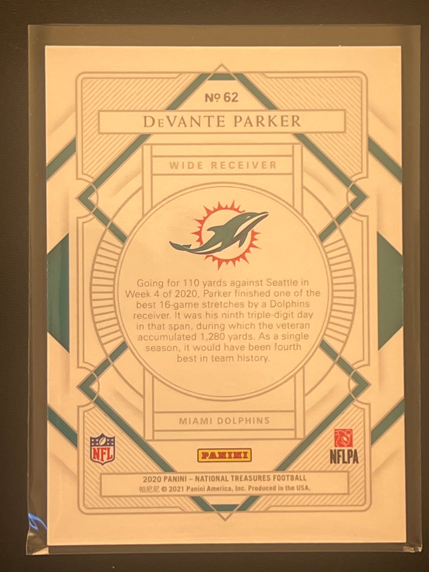 2020 Panini Nat. Treas. DEVANTE PARKER 46/50 #62