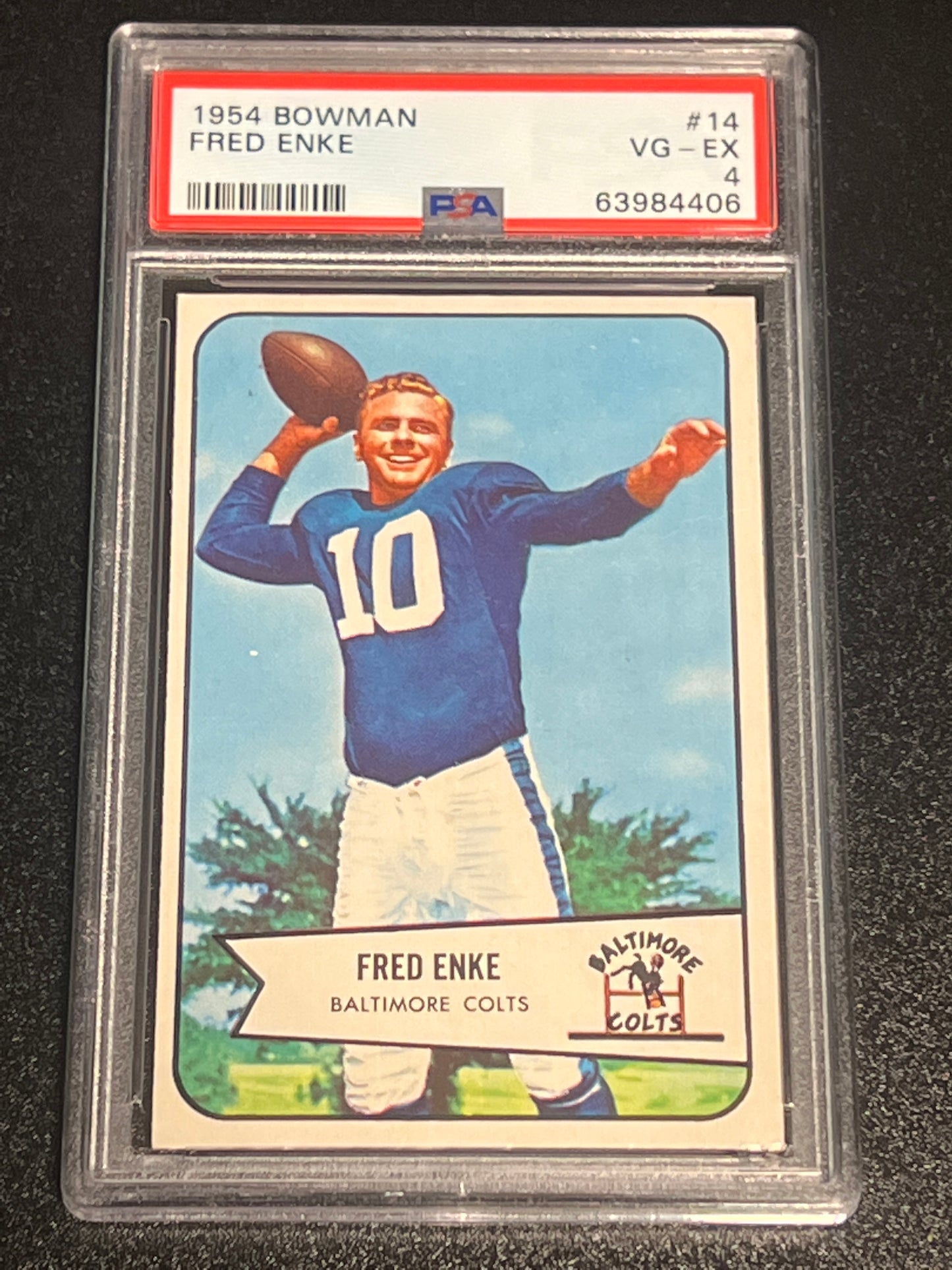 1954 Bowman FRED ENKE - #14 - PSA 4