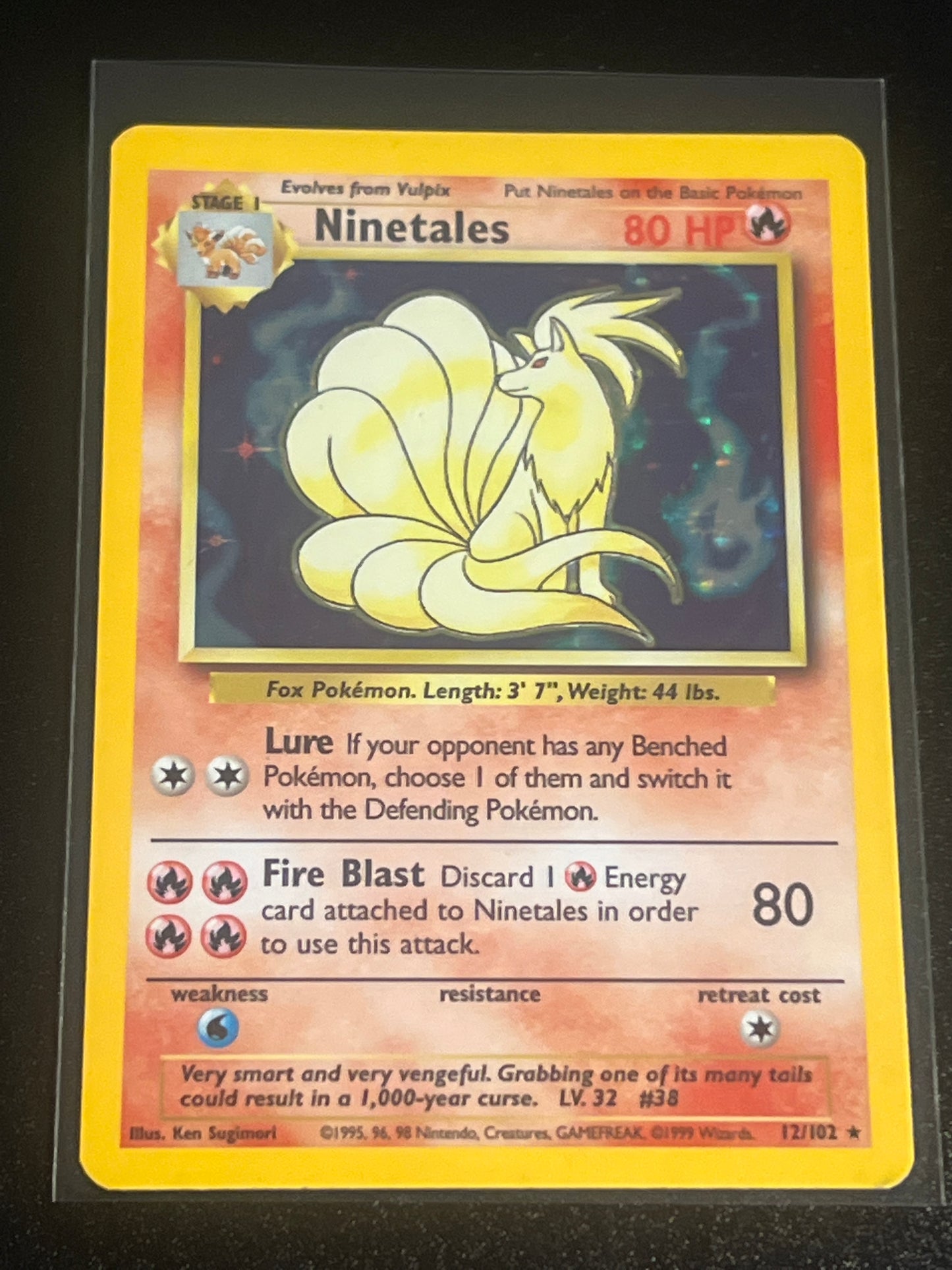 1999 Pokemon NINETALES - Holo - #12